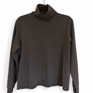 L.L. Bean Interlock GreyTurtleneck Sweater